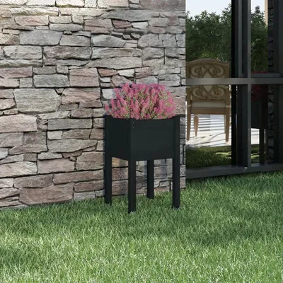 Produktbild von Pflanzkübel Schwarz 40x40x70 cm Massivholz Kiefer , Gabionen Design 2024