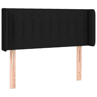 Produktbild von Kopfteil mit Ohren Schwarz 83x16x78/88 cm Stoff