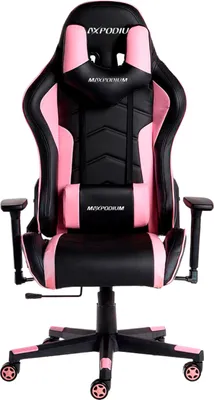 Produktbild von MAXPODIUM Tactical Ergonomischer Gaming Stuhl Bürostuhl Extra Breiter, Schwarz - Rosa