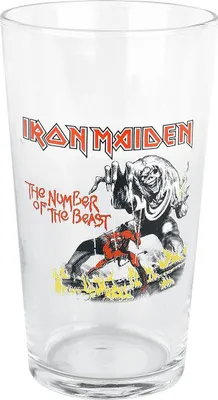 Produktbild von Iron Maiden Bierglas  Number Of The Beast klar Standard