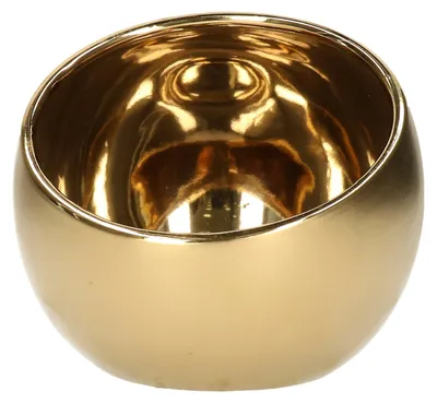 Produktbild von Countryfield Teelichthalter/Kerzenhalter - gold - 13,5 cm