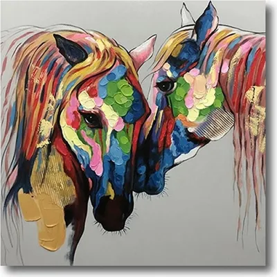 Produktbild von TPFLiving Kunstdruck LW-866 (OHNE RAHMEN) Poster - Leinwand - Wandbild - Hochauflösender Giclée-Druck, langlebig und hochwertig - Abstrakte, lustige und bunte Tiermotive - Größe: 20x20cm