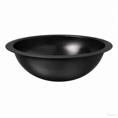Produktbild von Edelstahl Rundspüle Y30 Ø 30 cm Einbauspüle Spülbecken Edelstahl Rund inkl. Siphon & Ablaufgarnitur Farbe schwarz