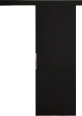 Produktbild von KIER FURNITURE Schiebetür Komplettset MALIBU  60, Schiebetür, Sliding Door, Innentüren Komplettset,Universal Tür, Türblatt Innen Schwarz 66x205x1,6 cm