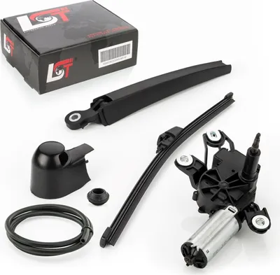Produktbild von Wischermotor Heck Scheibenwischer Set Motor hinten Dichtung für VW Golf Plus