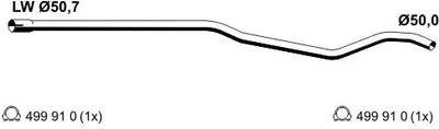 Produktbild von ERNST Abgasrohr Auspuffrohr für OPEL Astra H Caravan (A04) 054485