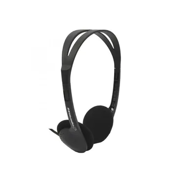 A black pair of Esperanza stereo audio headphones on a white background.