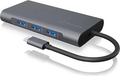 Produktbild von ICY BOX IB-DK4040-CPD, 10 in 1 USB Type-C® Notebook DockingStation, 1x HDMI 4K60Hz, 1x VGA, 3x USB-A, 1x USB-C(PD Only), 1x Audiocombo