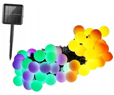 Image de Guirlande solaire décorative 40 LED, colorée, laiteuse