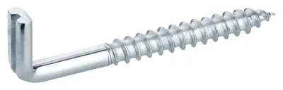 Produktbild von haggiy Schraubhaken gerade mit Schlitz | 25 Stück | Hakenschraube galvanisch verzinkt, Wandhaken, 5,8 x 60 mm
