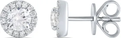 Produktbild von 585er Weissgold Ohrstecker mit Diamanten Solitaire zus. 0,75ct.