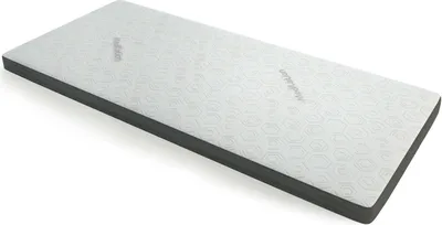 A mattress topper is shown from a diagonal angle on a white background.