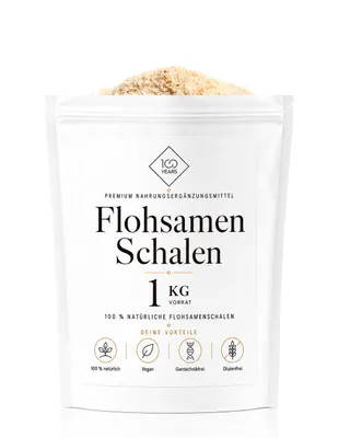 Produktbild von 100years - Flohsamen 1kg - Flohsamenschalen