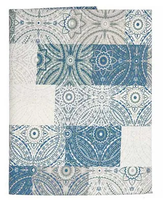 Tischdecke rechteckig 70 % Baumwolle 30 % Polyester blau waschbar 43 x 28 cm