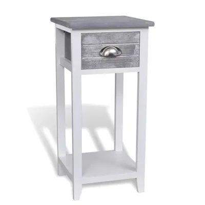 Immagine prodotto di Comodino con 1 cassetto grigio/bianco