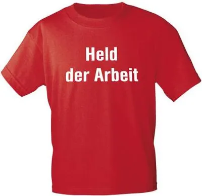 Produktbild von T-Shirt - Held der Arbeit - 10662 rot Gr. S-3XL Größe - XXL