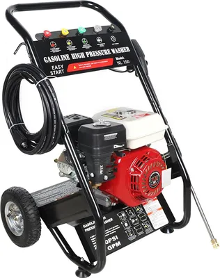 Produktbild von Hochdruckreiniger - Benzin 7,5 PS 4-Takt - Druck 2200 PSI - Fördermenge 2,3 GPM - Düsen 5 Stk - Tank 3,6 l - Tragbar - Schwarz