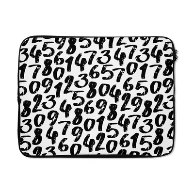 Produktbild von MuchoWow® Laptop Hülle 15 Zoll Zahlen - Vintage - Muster Laptoptasche - Laptoptasche - Sleeve - Rundum-Schutz