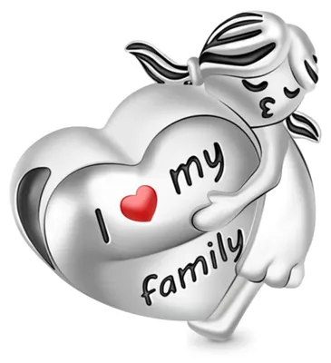 Produktbild von Gnoce Charm Family Herz CFC005 Silber