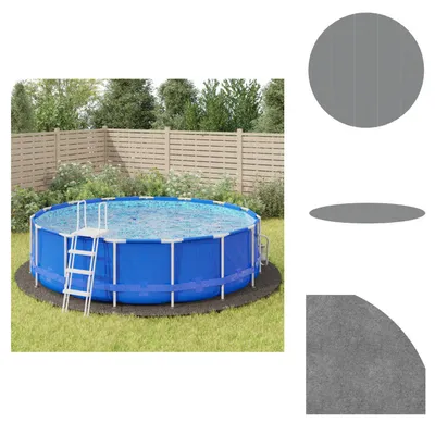 Immagine prodotto di vidaXL Panno per piscine grigio chiaro Ø550 cm geotessile in poliestere - Coperture e sottofondi per piscine