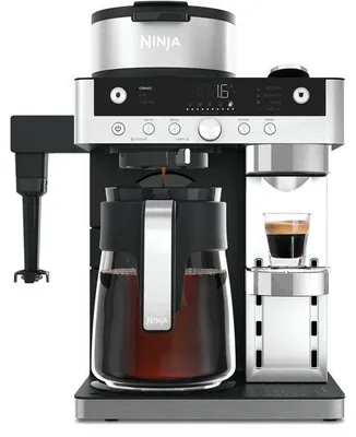 Obrázek produktu pro Kávovar 2v1 Ninja Prestige CFN802EU, filtry a kapsle, 1550 W, 9 barů, pěnová tryska a nádržka o objemu 1,8 l