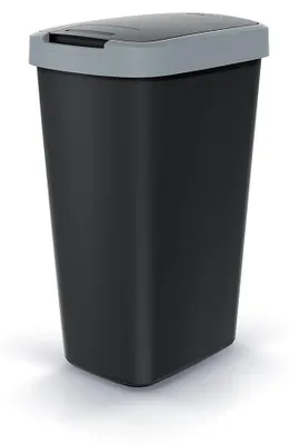 Produktbild von Keden Compacta Q Mülleimer mit Schwing- und Klappdeckel 45L, NSAB45 Schwarz