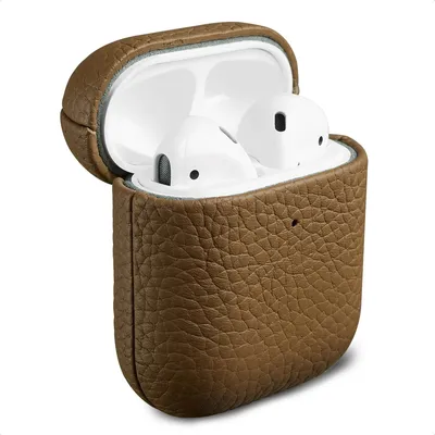 Produktbild von Accezz Echtes Leder Case AirPods 1 / 2 - Taupe
