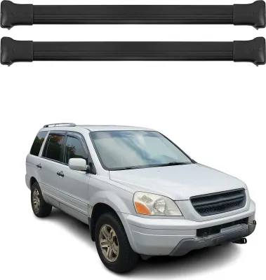 Obrázek produktu pro Příčné střešní nosiče pro Honda Pilot 2003-2008 Hliník Černá