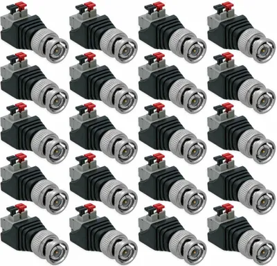 Produktbild von BNC Adapter Stecker > 2-Pin Terminal Block Druck Klemmen BNC Kabel Verbinder[20x Stecker]
