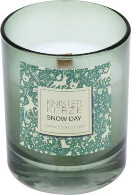 Produktbild von Steinhart Knisterkerze mit Duft Snow Day Ø 6,5 x 7,9 cm im Glas salbei