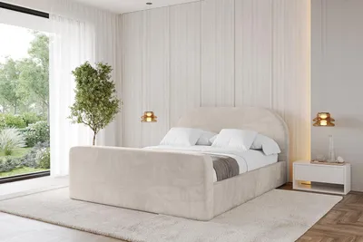 Produktbild von ALTDECOR Polsterbett mit Bettkasten - TIVON-Z - 180x200 - Beige - Bett mit Kopfteil und Fußteil, Boxbett ohne Matratze, Doppelbett mit Stauraum