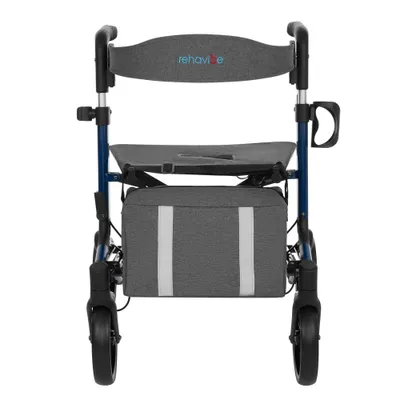 Produktbild von Leichter Aluminium-Rollator mit Softreifen & abnehmbarer Rückenlehne