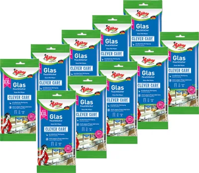 Produktbild von Poliboy Glas Reinigungstücher 10er Set - 240 Stück, Inhalt 24 Stück pro Packung
