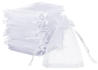 Organza-Beutel weiß 7x9 cm 120 Stück Geschenkbeutel