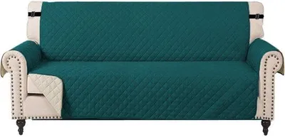 Image de Housse imperméable pour banc à deux places, antidérapante, résistante à la saleté, de couleur bleue