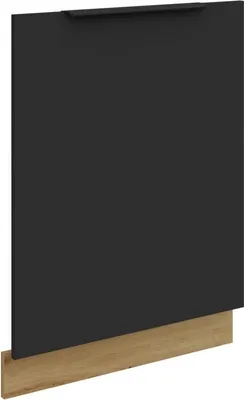 Produktbild von Tür für Einbaugeschirrspüler LUNARA – 60 x 72 cm, Schwarz/Eiche Artisan