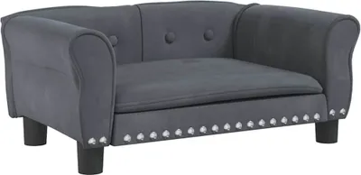 Obrázek produktu pro vidaXL Pelíšek pro psy Dark Grey 70x45x30 cm Velvet