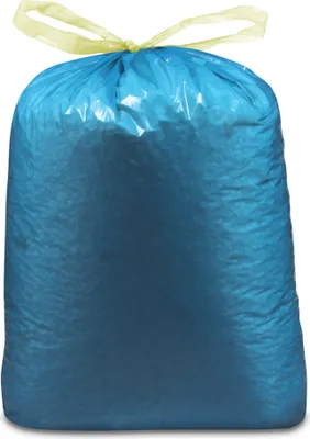 Produktbild von 10 Müllsäcke (LDPE) mit Zugband blau 70 x 100 cm 120L