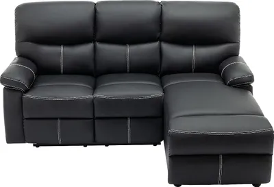 Produktbild von Eckrelaxsofa - Ecke rechts - Kunstleder - Schwarz - CANBY