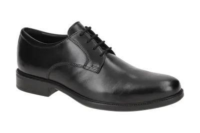 Image de Geox CARNABY Chaussures d'affaires pour hommes Chaussures à lacets noires Élégantes NEUF