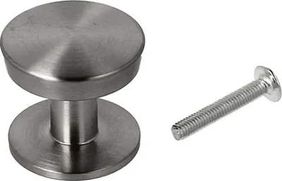 Produktbild von Möbelknopf Schubladenknopf Schrankknopf Milwaukee Edelstahl matt gebürstet ø 30mm