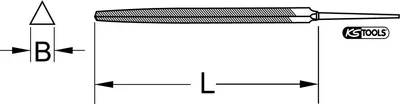 Immagine prodotto di KS TOOLS Lima triangolare forma C 150 mm taglio1 - 161.0424