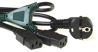 Obrázok produktu pre ACT 230V splitcable schuko male - 2 x C13, 1 m, 6 A