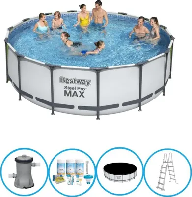 Zdjęcie produktu dla Bestway Pool Steel Pro MAX - Zestaw basenowy - 457x122 cm