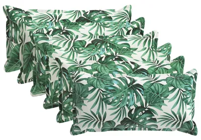 Obrázek produktu pro vidaXL Povlak na polštář, 6 kusů, vzor listů, 40 x 70 cm, polyester