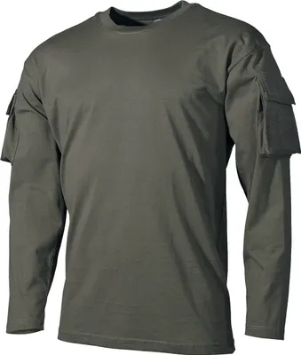 Produktbild von MFH US Shirt, langarm, mit Ärmeltaschen, oliv