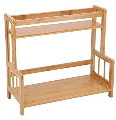 Produktbild von Bamboo-Küchenregal 2-Türme - Küchenregal für die Arbeitsplatte - Hängendes Küchenregal - Stabiles und Raumsparendes Design