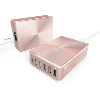 Image de Adam Elements OMNIA PA601- Chargeur Multi USB avec port QC 3.0 - Rose Gold