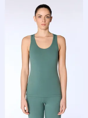 Produktbild von Damen Racerback Top aus 95% Baumwolle, 5% Elasthan Jersey, Größen S-XL