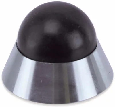 Zdjęcie produktu dla Ogranicznik drzwi ze stali nierdzewnej, montaż ścienny, Ø 40 mm, wysokość 30 mm